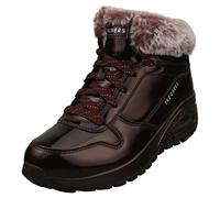 Skechers Uno Rugged Fiesty Winter, Botas Cortas al Tobillo Mujer, Burgundy Patent Duraleather/Faux Fur, 39 EU