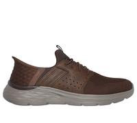 SKECHERS Garner Newick Marrón Oscuro Slip-Ins Zapatillas Zapato Hombre Tallas