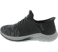Skechers Garner Newick - Zapatos sin Cordones para Hombre, Tela sintética Negra, 44 EU