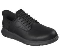 Skechers Garza Carlyn - Tenis sin cordones para hombre, Piel negra, 48.5 EU