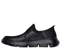 Skechers Garza Dorado, Zapatillas Hombre, Black Leather, 47.5 EU