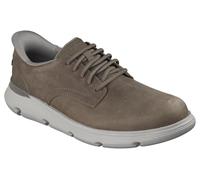 Skechers Garza DuranSneaker para Hombre, Piel sintética de Color Gris Pardo Oscuro, 42 EU