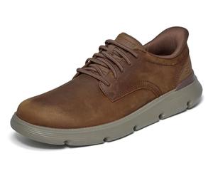Skechers Garza DuranSneaker para Hombre, Piel sintética marrón Oscuro, 42 EU