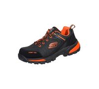 Skechers Gatlon Strigax, Botas de construcción Hombre, Black Orange Leather/Synthetic/Textile, 45 EU