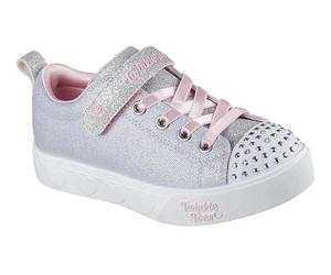 Skechers Girls Heart Steps-Shimmer Sweetie Basket, Gris Rosa, 1.5 Little Kid, Gris Rosa., 1.5 Little Kid