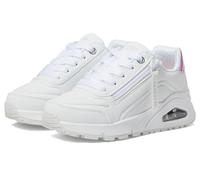 Skechers Uno Gen1 Zip and Stride, Zapatillas, White Synthetic/Trim, 32 EU