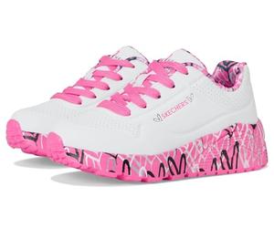 Skechers Girls Uno Lite Lovely Luv 314976l - Zapatillas para niñas de distintas edades, Blanco / rosado intenso, 10.5 Little Kid