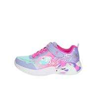 Skechers Zapatillas para niña Lavender Sparkle Mesh ribete rosa fucsia Talla 34 EU