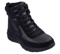 Skechers Glacial Ultra Wanderlust - Botines para mujer, Tela de gamuza negra, 36 EU