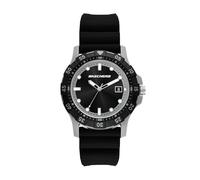 Skechers Glen Oaks SR5286 - Reloj de silicona negra con tres manecillas y fecha