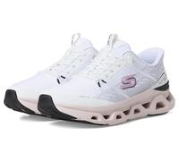 Skechers Glide-Step Altus Fast Lane, Zapatillas Mujer, White Mesh/Black & Pink Trim, 40 EU