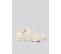 Skechers Glide-Step Gratify Pace, Zapatillas Mujer, Natural Mesh/Gold Trim, 39 EU