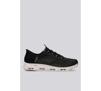 Skechers Glide-Step Gratify Pace, Zapatillas Mujer, Black Mesh/Gold Trim, 38 EU