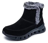 Skechers Glide-Step Pro-Cozy Wish - Botines sin cordones para mujer, Negro/Negro, 41 EU
