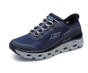 Skechers Glide-Step Sole Glover Peak, Zapatillas Hombre, Navy Textile/Synthetic/Trim, 42.5 EU