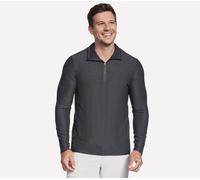Skechers GO DRI All Day 1/4 Zip en Negro/Marengo, talla 2XL