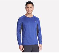 Skechers GO DRI Circuit Long Sleeve camiseta en Azul, talla 2XL