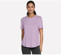 Skechers GO DRI Swift camiseta en Blanco/Azul, talla Pequeña