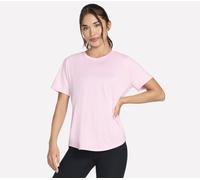 Skechers GO DRI SWIFT camiseta en Blanco/Rosa, talla XS