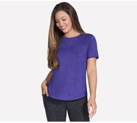 Skechers GO DRI Swift camiseta en Navy/Morado, talla Media