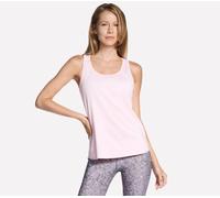 Skechers GO DRI Swift Performance Tank en White/Pink, talla Pequeña