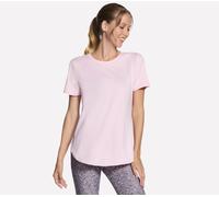 Skechers GO DRI Swift Tunic camiseta en White/Pink, talla Pequeña