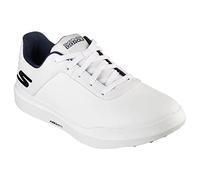 Skechers Go Drive 5, Zapatos de Golf sin Pinchos Hombre, Blanco/Azul Marino, 45 EU