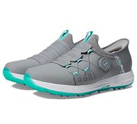 Skechers Go Elite 5 Arch Fit Waterproof Slip in Golf Shoe, Zapatillas Mujer, Gray/Aqua, 38 EU