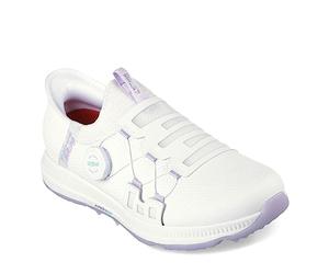 Skechers Go Elite 5 Arch Fit Waterproof Slip in Golf Shoe, Zapatillas Mujer, White/Lavender, 39.5 EU