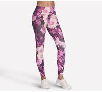 Skechers GO FLEX RIB Inbloom Full Length High-Waisted Legging en Natural/Rojo, talla Grande