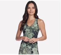 Skechers GO FLEX RIB Inbloom V-Neck Tank en Marengo/Oliva, talla XL