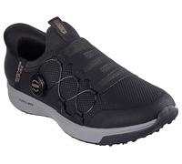 Skechers Hands-Free Go Golf Elite Vortex Slip Ins, Zapatillas Hombre, Tela sintética Negra y Ribete Gris, 45 EU