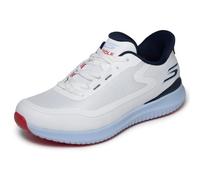 Skechers Mujer Slip-Ins: Go Golf Flight Sneakers For Women - Breathable Mesh, Spikeless Traction Slip-In Entrenador, White/Navy/Red, 37 EU