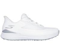 Skechers Go Golf Flite, Zapatillas Mujer, Blanco Plateado, 39.5 EU Ancho