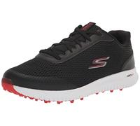 Skechers Elite 5 Range Relaxed Fit Waterproof Spikeless Golf Shoe, Zapatillas Hombre, Negro y Rojo, 42.5 EU
