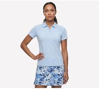 Skechers GO GOLF pantalones cortos Sleeve Birdie Zip Front Polo en Blanco/Gris Claro, talla XL