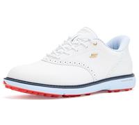 Skechers Hombre Go Golf Prestige SL Waterproof Spiked Golf Shoes Slip-In Entrenador, White/Navy/Red Spikeless, 44 EU