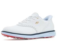 Skechers GO Golf Prestige - Tenis Impermeables para Hombre, Color Blanco/Azul Marino/Rojo, Talla 7.5