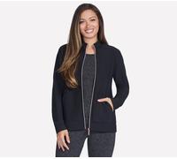 Skechers GO Luxe Rib Everyday Full Zip chaqueta en Negro, talla Media