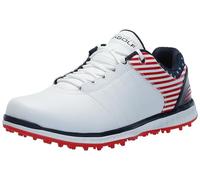 Skechers Go Pivot Spikeless Golf Shoe, Zapatillas Mujer, Blanco Azul Marino Rojo, 35.5 EU