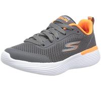 Skechers GO RUN 400 V2 OMEGA, Zapatillas para Correr para Niños, Charcoal & Orange Textile & Trim, 35.5 EU