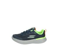 Skechers GO RUN 400 V2 OMEGA, Zapatillas para Correr para Niños, Navy & Lime Textile/ Orange Trim, 29 EU