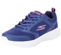 Skechers Go Run 400 V2 Runner Reset, Zapatillas Niñas, Navy Textile Pink Trim, 29 EU