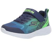 Skechers GO RUN 600 BAXTUX, Zapatillas Ligera, Perfecta para el Gimnasio y para el Recreo para Niños, Navy Mesh/ Navy Synthetic/ Lime Trim, 33.5 EU