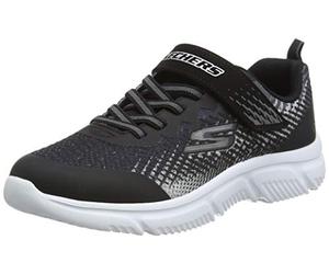 Skechers Go Run 650 Norvo, Boy's Sneaker, Black Gray Textile Black Synthetic Silver, 31 EU