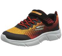 Skechers GO RUN 650 NORVO - Zapatillas, Niños, Negro (Black and Red Textile/ Black Synthetic/ Red and O), 30 EU