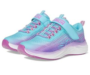 Skechers Go-Run Accelerate-Glitter Soul - Tenis para niña, Agua/ púrpura, 2.5 Little Kid