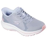 Skechers Go Run Consistent 2.0 Captiva - Tenis para Mujer, Tela Gris/Ribete Azul Claro, Talla 8
