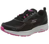 Skechers Zapatillas Trail Running Mujer Go Run Consistent – Piel negra con ribete rosa – 35.5 EU
