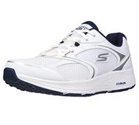 Skechers Tenis Go Run Consistent Specie para Hombre, Tela de Piel Blanca y Azul Marino, 42 EU